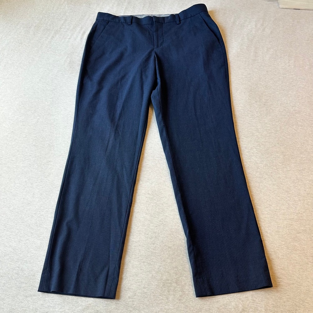 Express‎ Slim Fit Dress Pants Mens 31x30 Navy Blue Stretch Trousers RN 55285